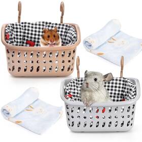 De-rathammock-2p Deayou 2 Pack Rat Hammock For Cage Chew Proof Small Animal Hanging Basket Bed With
