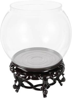 Iun50p0567k4s6wmz Dechous Round Fish Bowl With Stand 2 Gallon Tank 20.5x29.5cm As Shown
