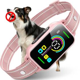 Dinjoo 788692944375 Dog Bark Collar For Large Dogs Pink