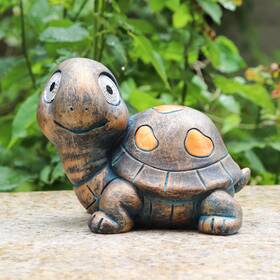Wgtynsd001 Dnoifne Outdoor Statues Tortoise Solar Garden Decor Statue Resin Ga