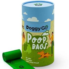 Doggy Go 197644966073 Dog Poop Bags Leak Proof In Convenient Cylinder Non Toxic Container