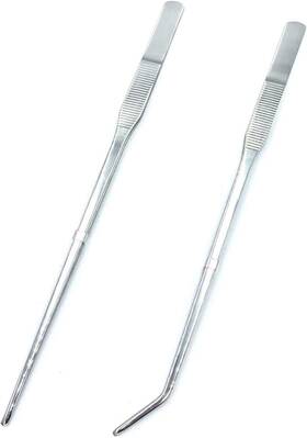 Dohuge 445021186136 Fruta Long Reptiles Feeding Tongs Stainless Steel Straight And Curved Tweezers S