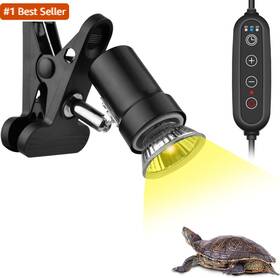 Domica 705353559280 Dimmable Reptile Heat Lamp With Timer 50w Uva Uvb Light Bulb Basking S