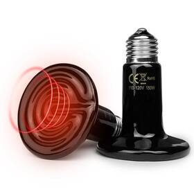 Dm-150-chb-2pc Domica 150w Ceramic Heat Emitter For E26 Reptile Lamp 2-pack No Light Emitting