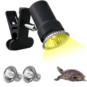 Dm-800 Domica Turtle Heat Lamp 2 Heating Bulbs 50w 35w Reptile Uva Uvb Basking Spot La