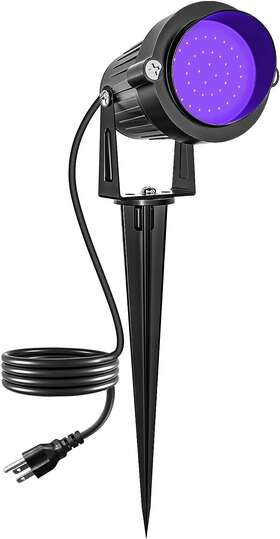 Ca-bl-1p Doreio Halloween Blacklight Spotlight Outdoor 15w 1 Count Pack Of Black