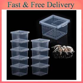 Dqitj 313098279280 10 Pcs Insect Spider Terrariums Breeding Box Hatching Container Small Reptile Sc