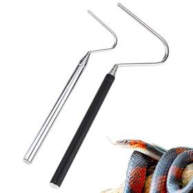 Dqitj 740379829443 2 Pack Portable Mini Snake Hook Collapsible Stainless Steel Tongs Retra