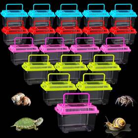 Rb-q462 Dqitj 20 Pack Small Plastic Reptile Carrier Tarantula Enclosure Snake Breeding Box
