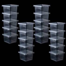 Sbq340 Dqitj 20 Pcs Spider Terrariums Breeding Box Hatching Container Acrylic Feeding