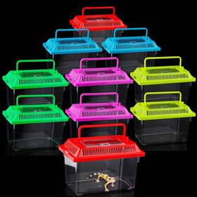Src-q446 Dqitj 10 Pack Plastic Reptile Carrier Tarantula Enclosure Snake Breeding Box Hatchi