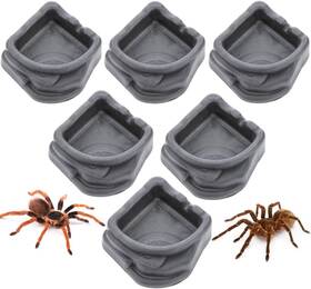 Tbq465 Dqitj 6 Pcs Spider Micro Water Bowl Small Resin Dish For Tarantula Hermit Crab
