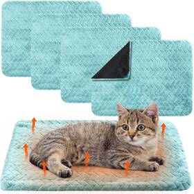 Ykh-drydiet-2147 Drydiet 4 Pack Self Heating Cat Pad Warming Bed Non Slip Warm Thermal Dog Pa