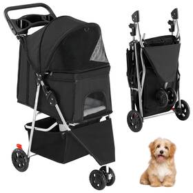 Dumos 709688396930 Small Pet Stroller Lightweight And Foldable Design Comfortable Easy-ride P