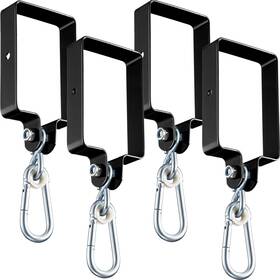 Mx-dunzy-1439 Dunzy 4 Pieces Metal Swing Set Accessories Includes Snap Hooks Brackets Attac