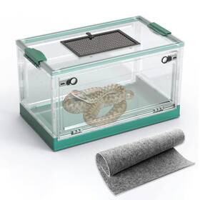 Dutiplus 774388251971 Large Snake Reptile Tank Amphibians Habitat Cages Sliding Screen Top For Liza