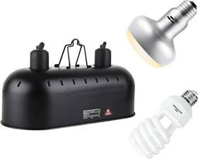 Dlf15-06 Dxophiex 15inch Dual Reptile Light Fixture 150w Heat Lamp W Bulbs