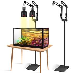 Dx-dlps-03 Dxophiex Dual Reptile Lamp Stand Light With Two Flexible Brackets Height