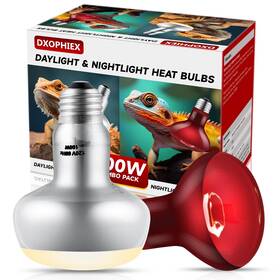 Lb100-1 Dxophiex 2 Pack 100w Reptile Heat Lamp Bulbs Uva Basking Bulb And