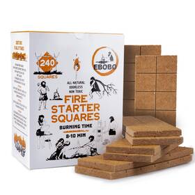 Ebobo 791689780504 240 Pcs Fire Starter Cubes Natural Wax-based Odorless And Non-toxic ̵