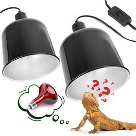 Nj-046 Eckpo 2 Pack Reptile Dome Lamp Cover Light Shade 7.5 Inch Deep