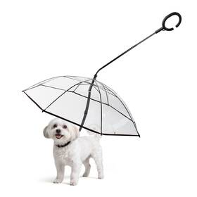En-1808umbrella-c Enjoying Dog Umbrella For Small Dogs Clear Waterproof Rainproof With Adjustable Leash