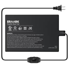 T-mats-8x Eraark Reptile Heating Pad 8 Inch X 12 With Temperature Adjustable Controller Kn