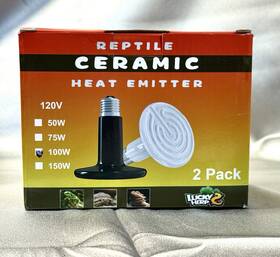 Gy001us-a1 Erapic.store 2pcs 100w Ceramic Heat Emitter Reptile Heater Light Lamp Bulb For Plants Animals