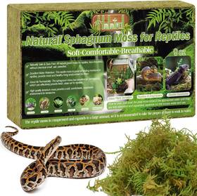 Eruule 313014761721 9oz Natural Sphagnum Moss For Reptiles- 14 Quart Green Live Terrarium Plant