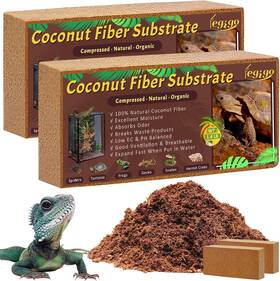 Eruule 445029464441 2 Pack Compressed Coconut Fiber Substrate - 100% Organic Brick Bed
