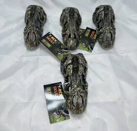 Exo Terra 015561228602 T-rex Skull 6 Inch X3 X2 Reptile Decor Lot Of 4