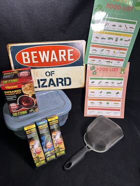 Exo Terra Pt-2100 10pc Reptile Lot - Daytime And Night Heat Lamps 150w Infrared Basking Food Lists