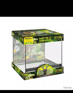 Pt-2745 Exo Terra Dart Frog Terrarium -advanced Amphibian Habitat -small/wide -18x18x18