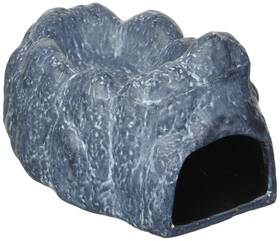 Pt3172 Exo Terra Wet Rock Moisture Retaining Ceramic Reptile Cave Grey
