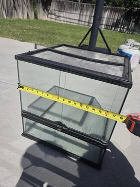 Exo Terra Pt4405 Pro Terrarium Small Tall Glass Enclosure 18x18x24