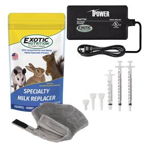 Exotic Nutrition 810012544610 Baby Squirrel Nursing Set Expanded - Milk Replacer Feeding Syringes