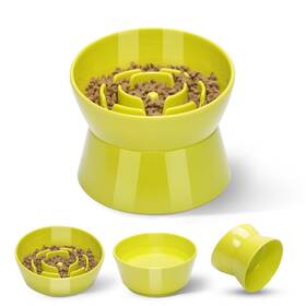 Mesf2303 F Fd Hub Tilted Raised Slow Feeder Bowl For Cats And Small Medium Dogs Desig