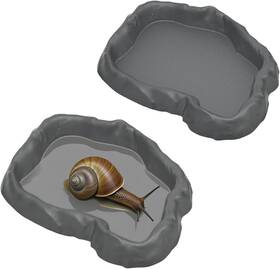 Famwnw01 Famchains 2 Pack Snail Food And Water Bowl Atural Design For Pet Snails