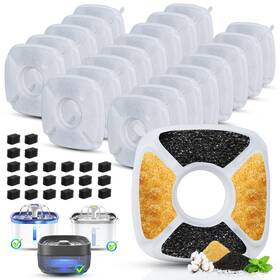 Famelec 95oz/2.8l 67oz/2l 135oz/4l Water Fountain Filters Veken 67oz 95oz 135oz Cat Dog Dispenser With Sponges Set