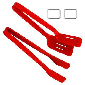 Jia-02 Fbrtsba 2pcs Silicone Kitchen Tongs Spatula With Tip Stainless S