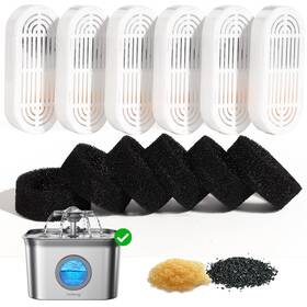 Fn-w22-lx6 Feelneedy 6 Pack Replacement Filters Pump Sponges For Cat Water Fountain