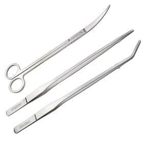 Feita 954504077188 Aquarium Tweezer Set - Long Stainless Steel Curved And Straight