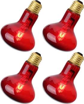 Fiveage 711181562019 Reptile Red Heat Lamp Bulb 75w Infrared Basking Spot Light For Bearded Dragon