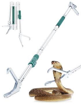 Fixhaven 735456620327 69 Inch Snake Grabber Heavy Duty Professional Tongs For Rattlesnake Reptile Ex