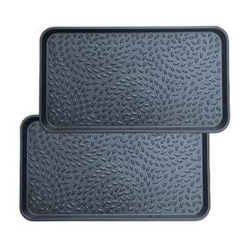 Flower-4071bt Flowerting Boot Tray Heavy Duty Mat With Lip Waterproof Shoe For Entryway Indoo