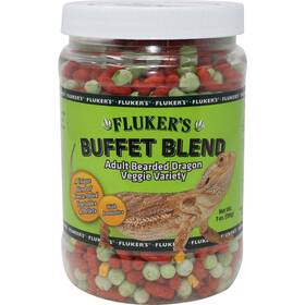 Fluker 091197760433 Adult Bearded Dragon Buffet Blend Veggie Variety 7 Oz