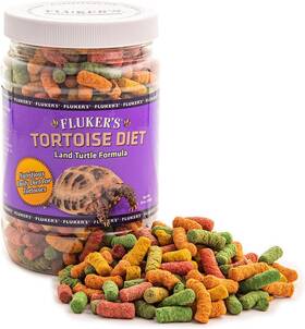 012396 Flukers Tortoise Diet Large Pellet Land Turtle Food Formula 10 Oz