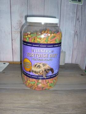 Flukers 313053025037 Fluckers Tortoise Diet Land Turtle Formula 3.5lbs Opened 80% Full