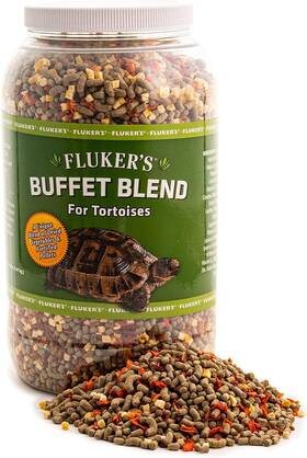 70025 Flukers Buffet Blend Tortoise Diet Veggies With Fortified Pellets 3.25 Lbs