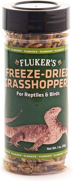 72018 Flukers Freeze Dried Grasshoppers Nutrient-packed Ideal For Lizards Reptiles